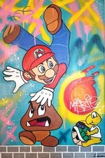 Tableau Mario street art sur