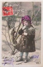 CP BONNE ANNEE PETITE FILLE