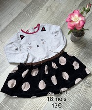 Catimini 18 MOIS Fille: Robe Mi Saison Fleurie Fuchsia