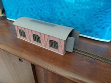 maquette ho  remise locomotive