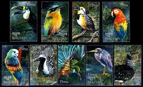 Bhoutan oiseaux mnh toucan - 👉bhoutan/oiseaux,