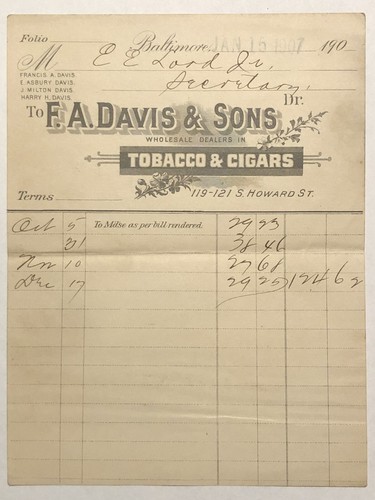 Davis baltimore to - fa,