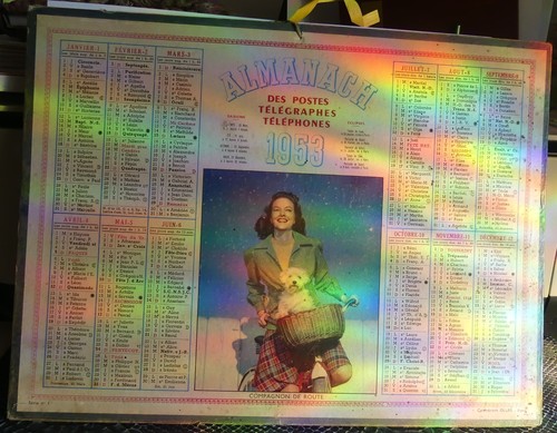 Calendrier des postes - , 1953