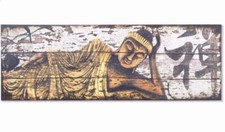 Cadre toile tableau zen Bouddha - 90 x 30 cm