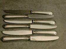 Série de 6 Couteaux de Table en Métal Argenté Louis XV, Anciens