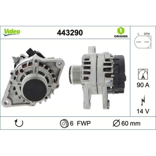 Alternateur valeo 443290 - 1x,