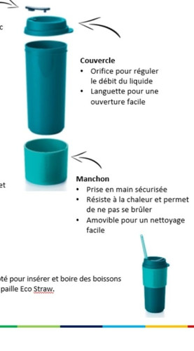 Eco mug tupperware neuf - mug,