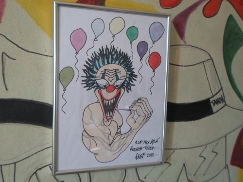 Dessin street arts sous cadre - arts,