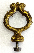 Déco de Meuble Vintage Têtes de Lions et Fleurs de Lys en Laiton TBE