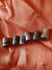 6 dés à coudre anciens