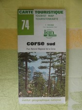 CARTE IGN serie verte 73 corse sud 1980
