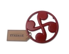 Dessous de plat croix  basque  rouge