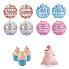 8 PCS Boule à Facettes Disco Argentée,Boule à Facette Miroir,Boule à Facettes...