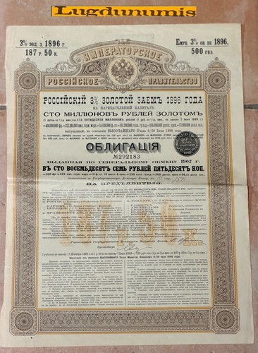 Emprunt russe or de - russe, 3