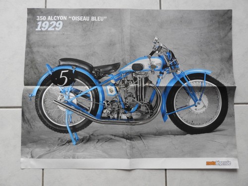 Poster moto 350 alcyon - moto,