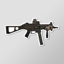 UMP 45 SMG Gun Sticker, Laptop