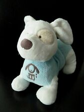 48. DOUDOU PELUCHE OKAIDI OBAIBI CHIEN BLEU BLANC MARRON VIBRANT ETAT NEUF*