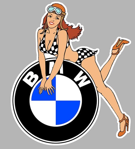 Bmw left pin gauche sticker - bmw, up