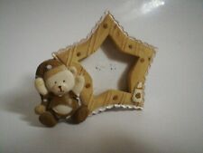 Petit cadre photo résine ourson étoile 8 cm 