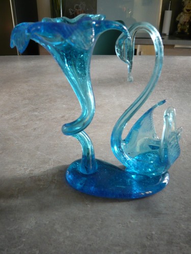 Fleur cygne verre souffle - fleur,