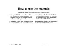 Bedienungsanleitung-Operating Instructions Bang Olufsen Beogram CD 5500