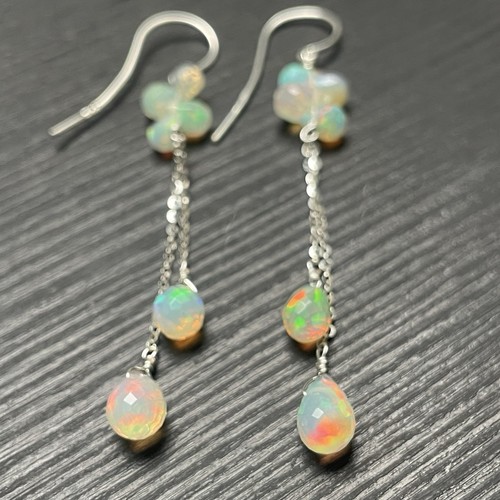 Boucles oreilles opales - boucles, d'oreilles