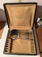CHRISTOFLE BOREAL lot 6 cuilleres Café  Dessert métal argenté art deco Écrin