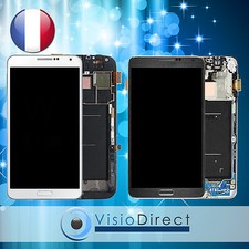 Ecran vitre  sur chassis pour Samsung Galaxy Note3 N9000 N9005 blanc/gris
