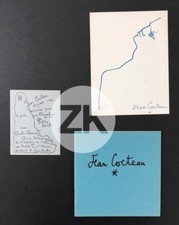 JEAN COCTEAU Chevaliers de la Table Ronde Dessins 3 Docs Expositions 1937/65/73