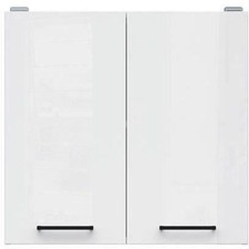 JUNONA Meuble haut 60 cm - 2 Portes - Blanc brillant