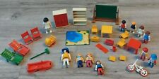 playmobil VINTAGE lot personnages meuble enfant garderie école en l état