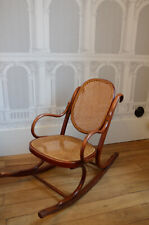 FAUTEUIL A BASCULE POUR ENFANT BOIS COURBE CANNAGE KOHN SECESSION VIENNE 1900