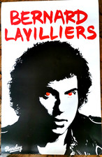 BERNARD LAVILLIERS - Affiche Concert Originale 1984 ou avant 38x59cm