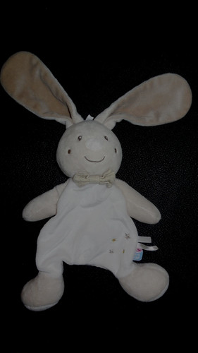 Doudou plat lapin beige - doudou,