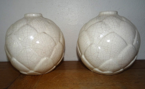 Belle paire vases art déco - de,