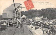 CPA 78 FETE DES LOGES LE FIL AERIEN ET LE TOBOGGAN