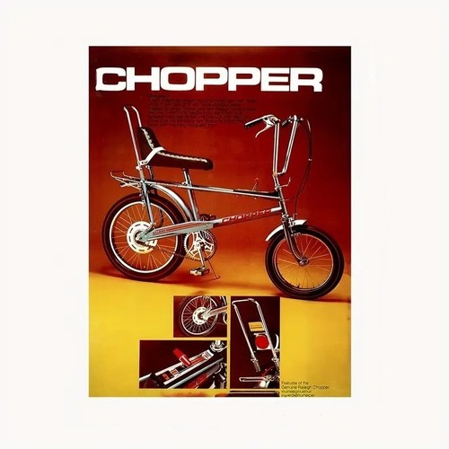 Plaque murale métal chopper - murale, "chopper"