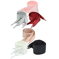  6 Pairs Lacets De Satin Ruban