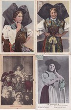Lot de 4 Cartes postales