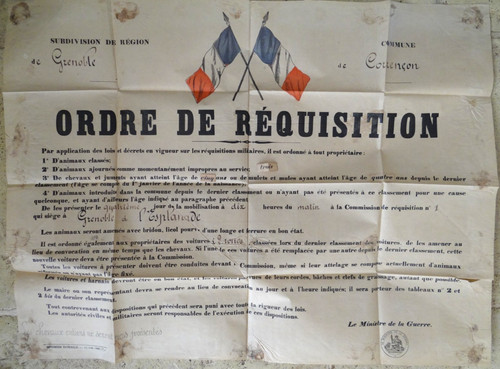 Rare affiche originale ordre - rare,