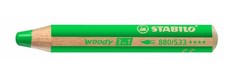 [880/533] STABILO Crayon WOODY 3 en 1 Extra large vert foncé