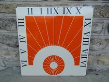 plaque émaillée ancienne CADRAN SOLAIRE année 1970 art populaire
