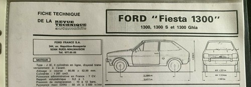 Fiche technique automobile - technique,