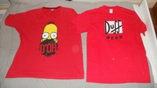 3 TEE SHIRT HOMME HOMER SIMPSON D'OH + DUFF BEER +  Itchy Et Scratchy 14 ans