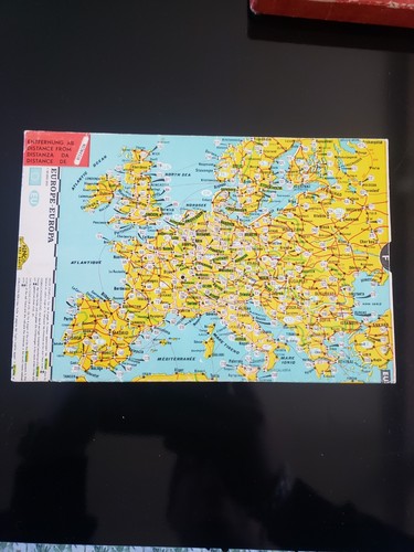 Ancienne carte distance europe - ancienne,