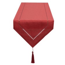 Chemin de Table Lin Rouge 32 x 180 cm Chemin de Table de Haute Qualité Chemin...