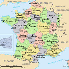 Carte Ecole Vidal Lablache Départements Régions Villes France Rossignol Collège