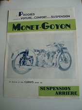 prospectus moto MONET GOYON a suspension arrière 