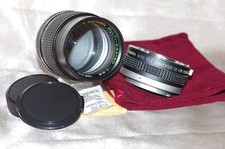 Objectif PK 135mm f2,8 CHINON + doubleur, avec bouchons, pare-soleil, housse TBE