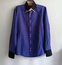 Chemise violette coton ajustée 38 Rainier (4408003)